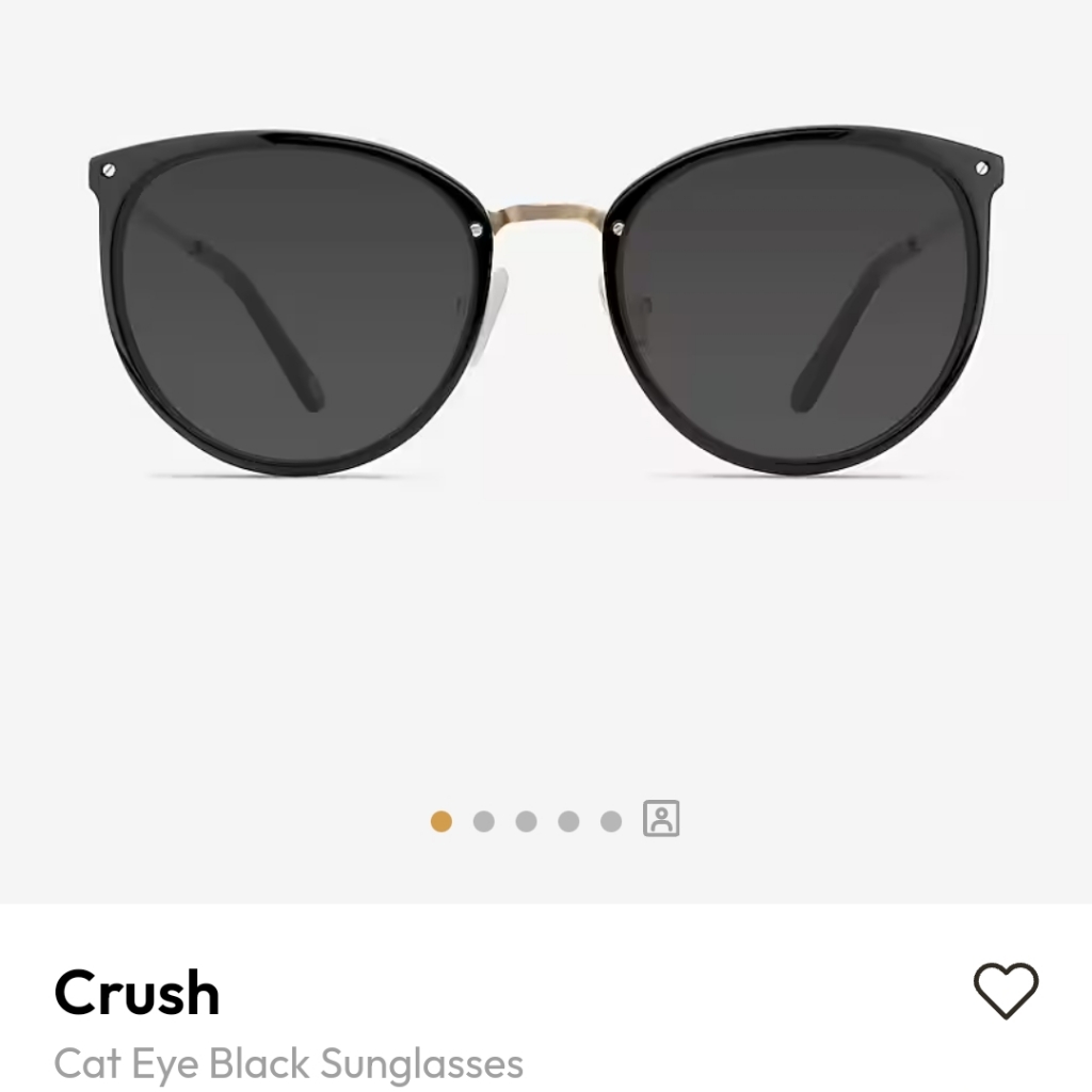 Crush Cat Eye Black Sunglasses